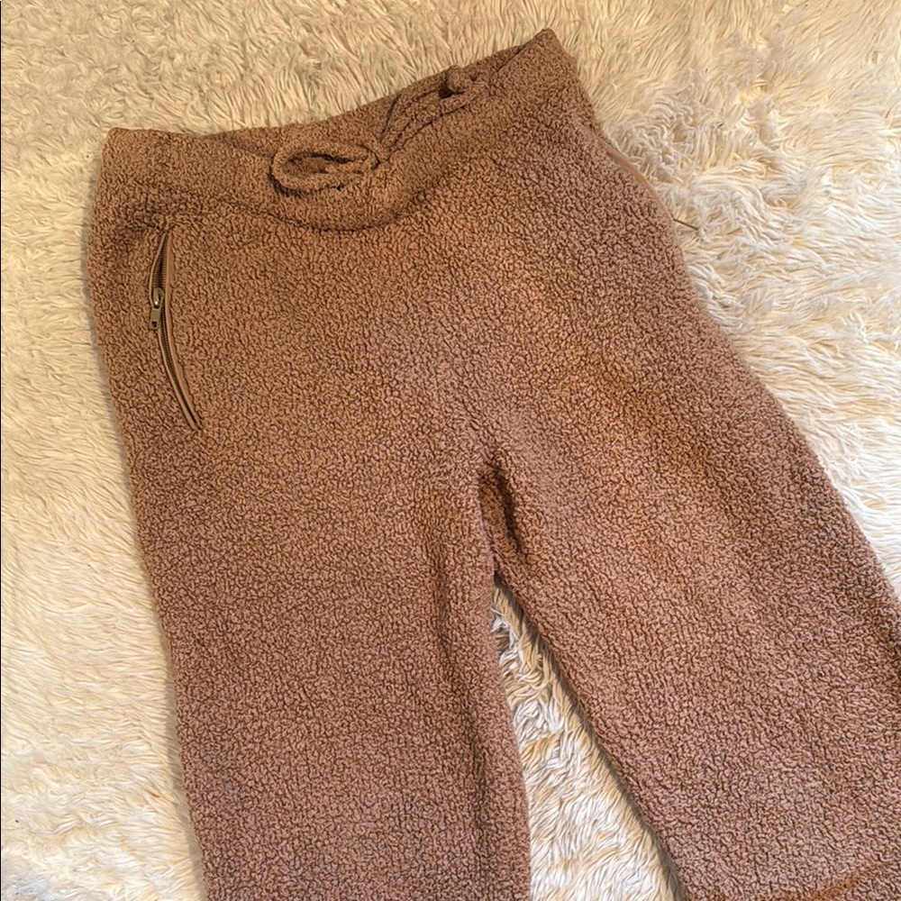 Cozy Brown Sherpa Joggers